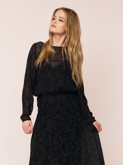 Frost Smock Dress - Petite Plum Flower