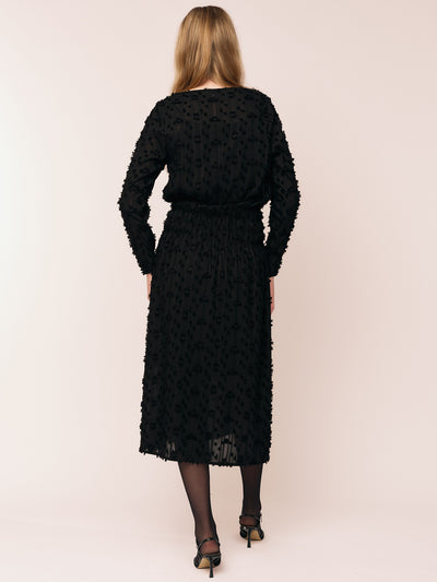 Julia LS Smock Dress - Black