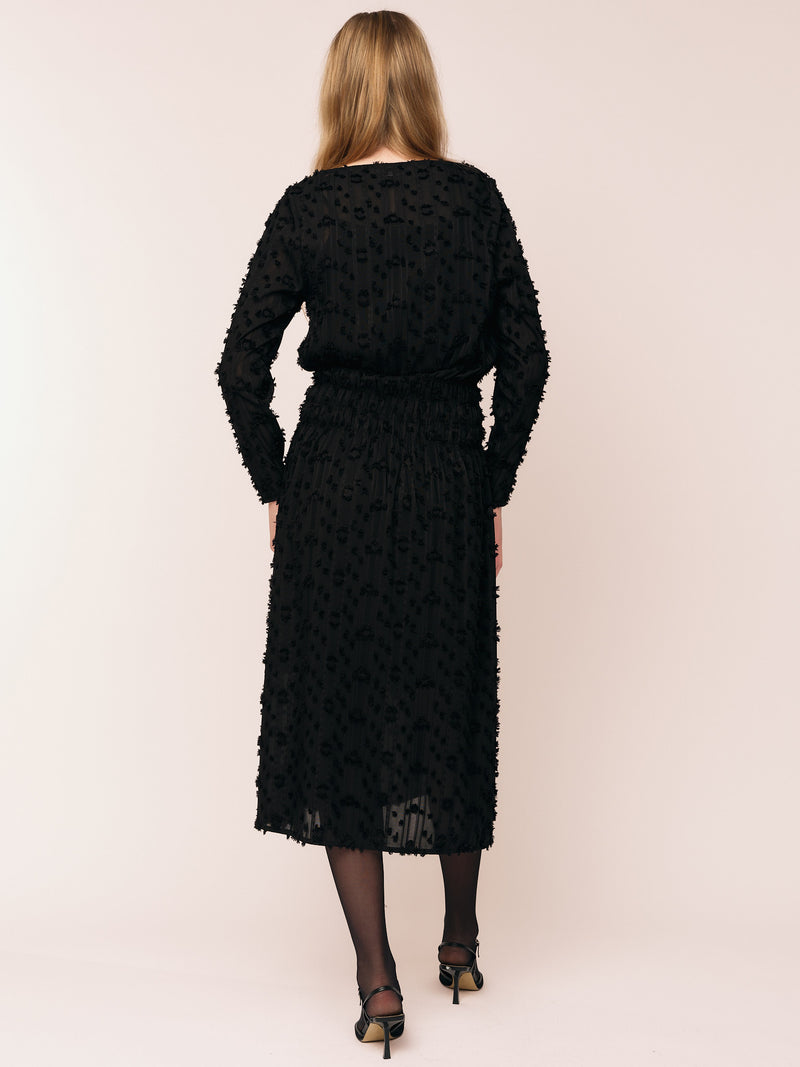 Julia LS Smock Dress - Black