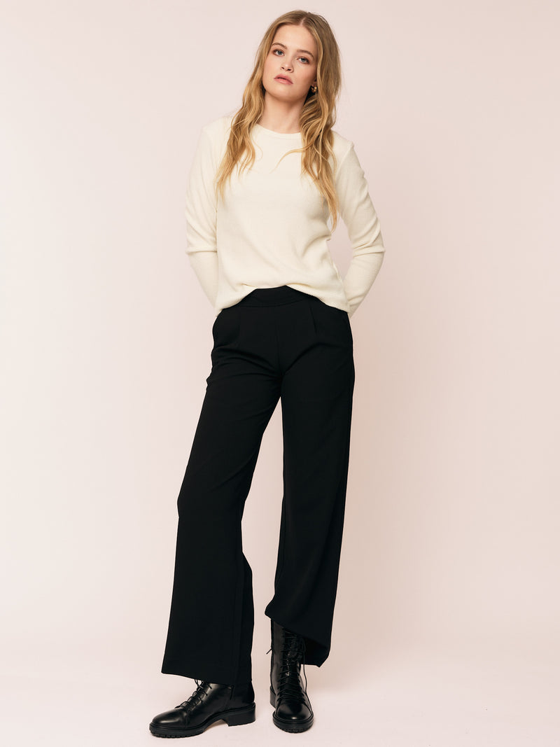 Daniela Rib Top - Turtledove Melange