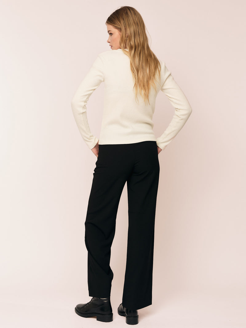 Daniela Rib Top - Turtledove Melange