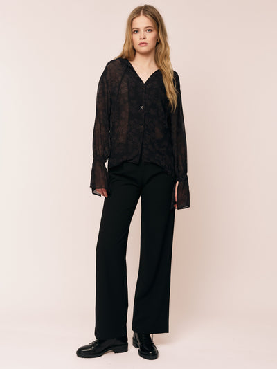 Frost Blouse - Petite Plum Flower