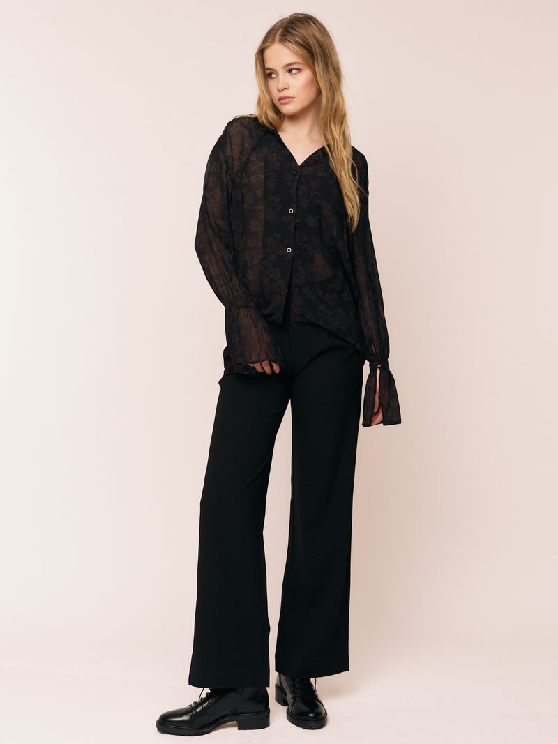 Frost Blouse - Petite Plum Flower