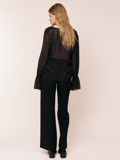 Frost Blouse - Petite Plum Flower