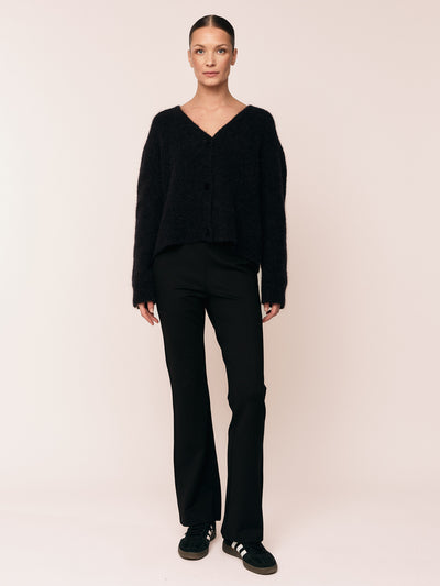 Astrid V Neck Cardigan - Black