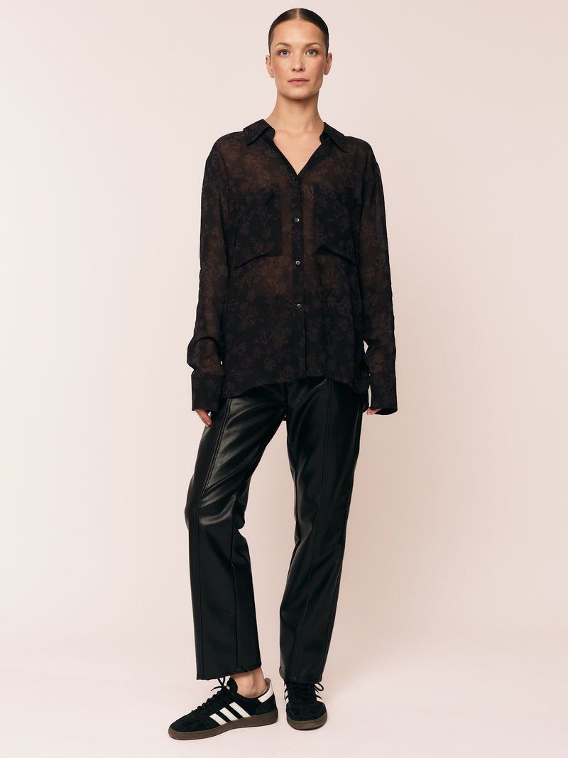 Frost Shirt - Petite Plum Flower