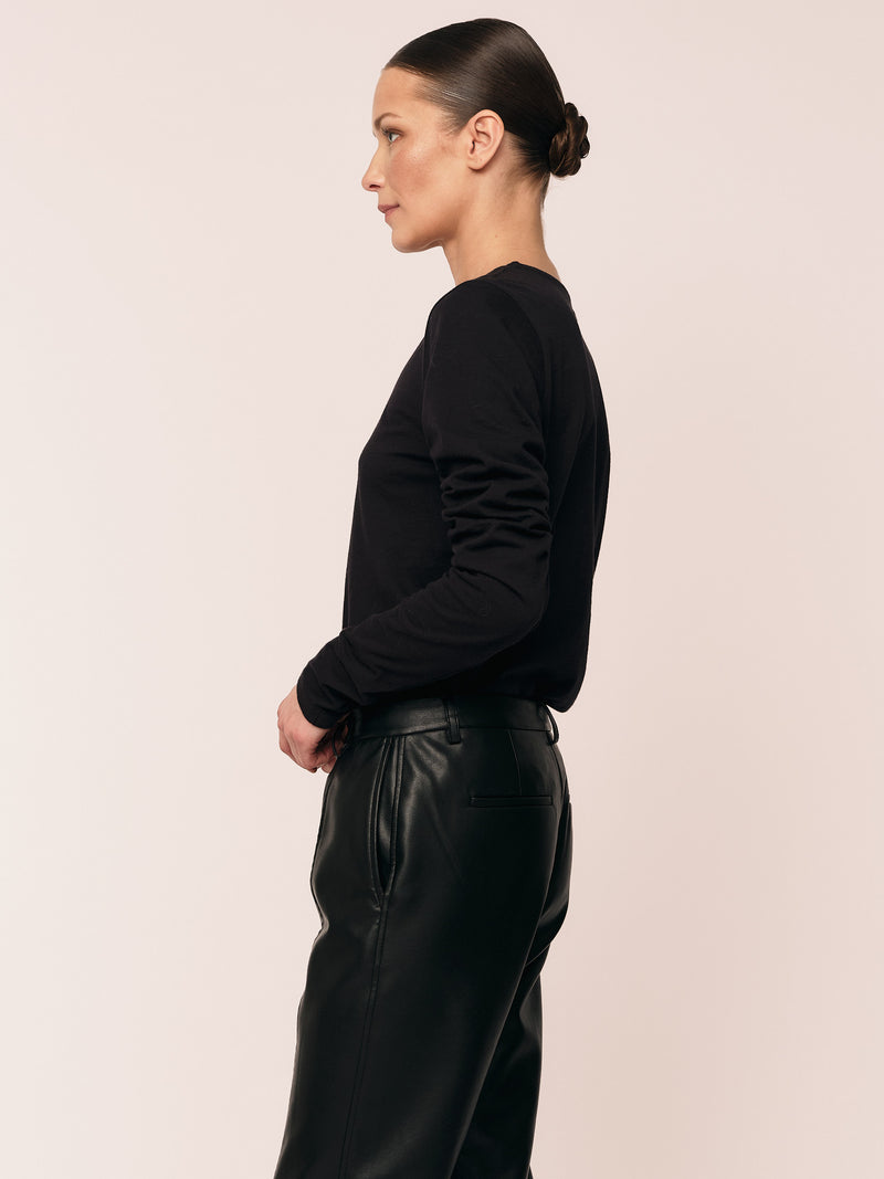 Elfreda Ruched Top - Black