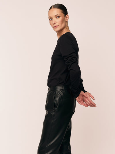 Elfreda Ruched Top - Black