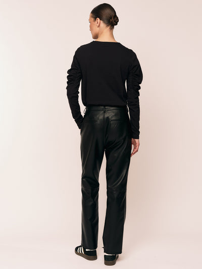 Elfreda Ruched Top - Black