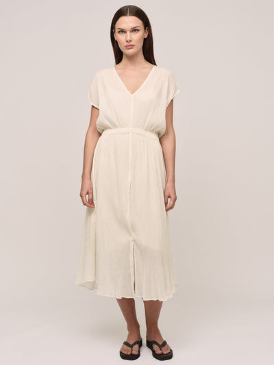 Wave Midi Dress - Ecru
