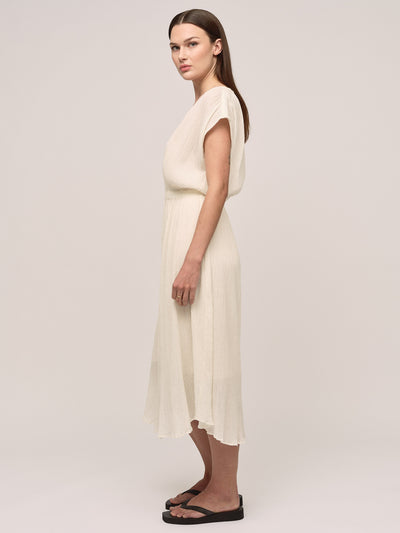 Wave Midi Dress - Ecru