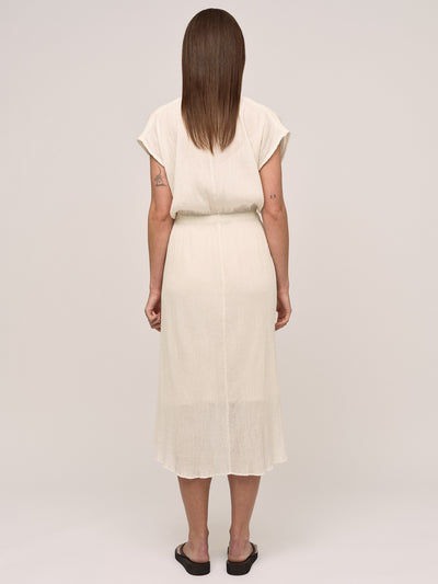 Wave Midi Dress - Ecru