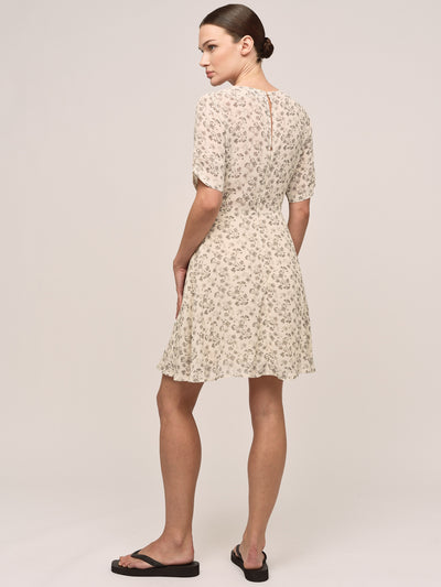 Sunset Mini Dress - Petite Anthracite Flower