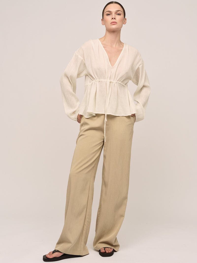 Wave Blouse - Ecru