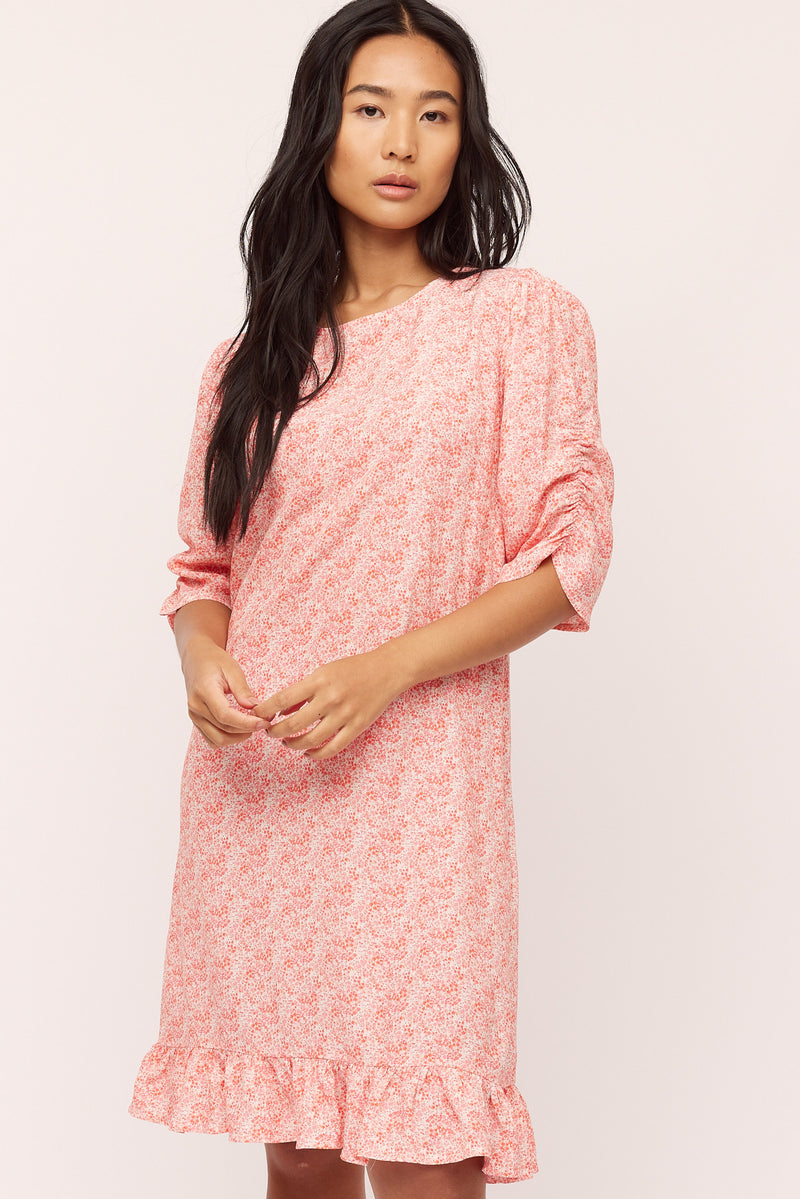 Ellen Dress - Pink Petite Flower