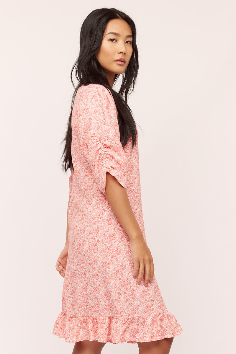 Ellen Dress - Pink Petite Flower