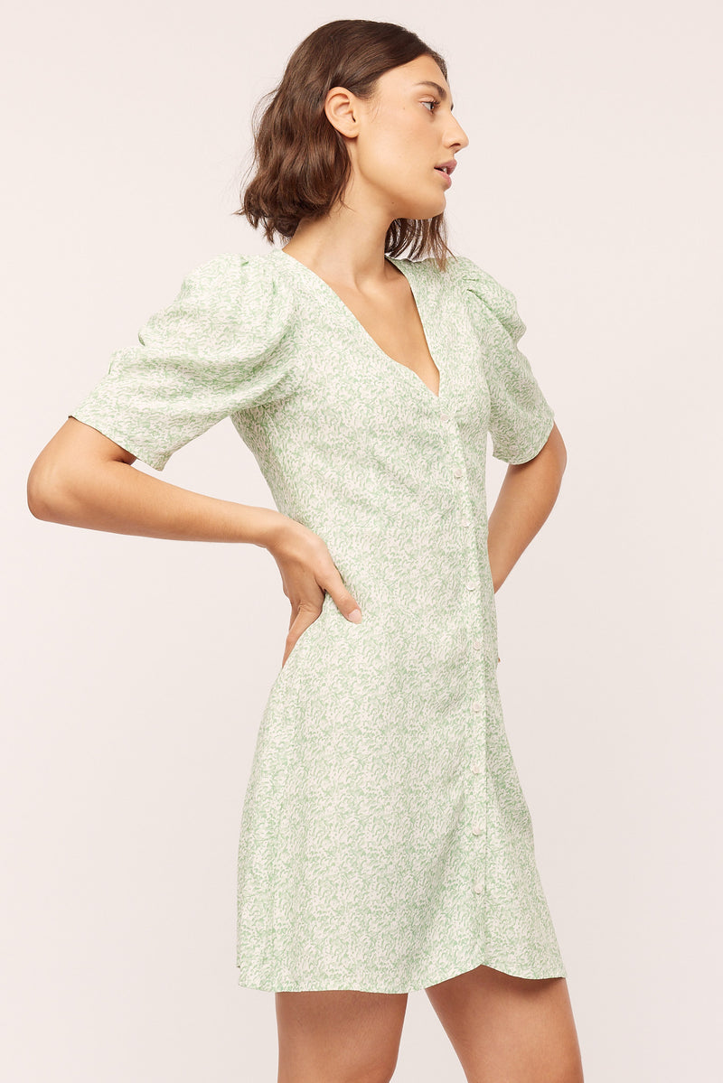 Ellen Short Dress - Green Shades