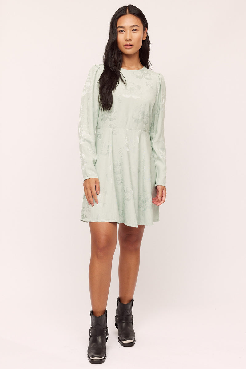 Belle Mini Dress - Eucalyptus Green