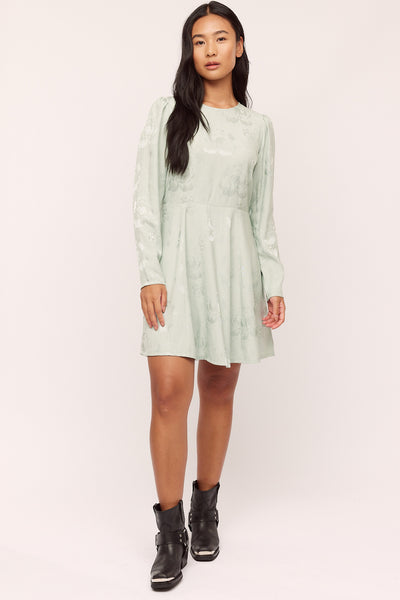 Belle Mini Dress - Eucalyptus Green