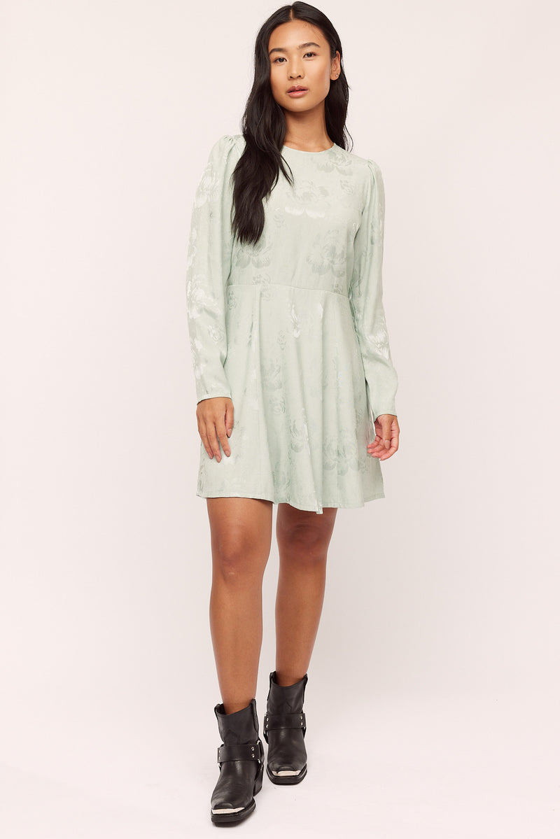 Belle Mini Dress - Eucalyptus Green