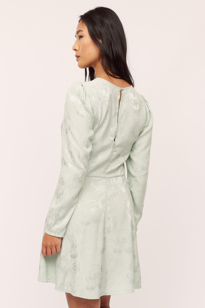 Belle Mini Dress - Eucalyptus Green