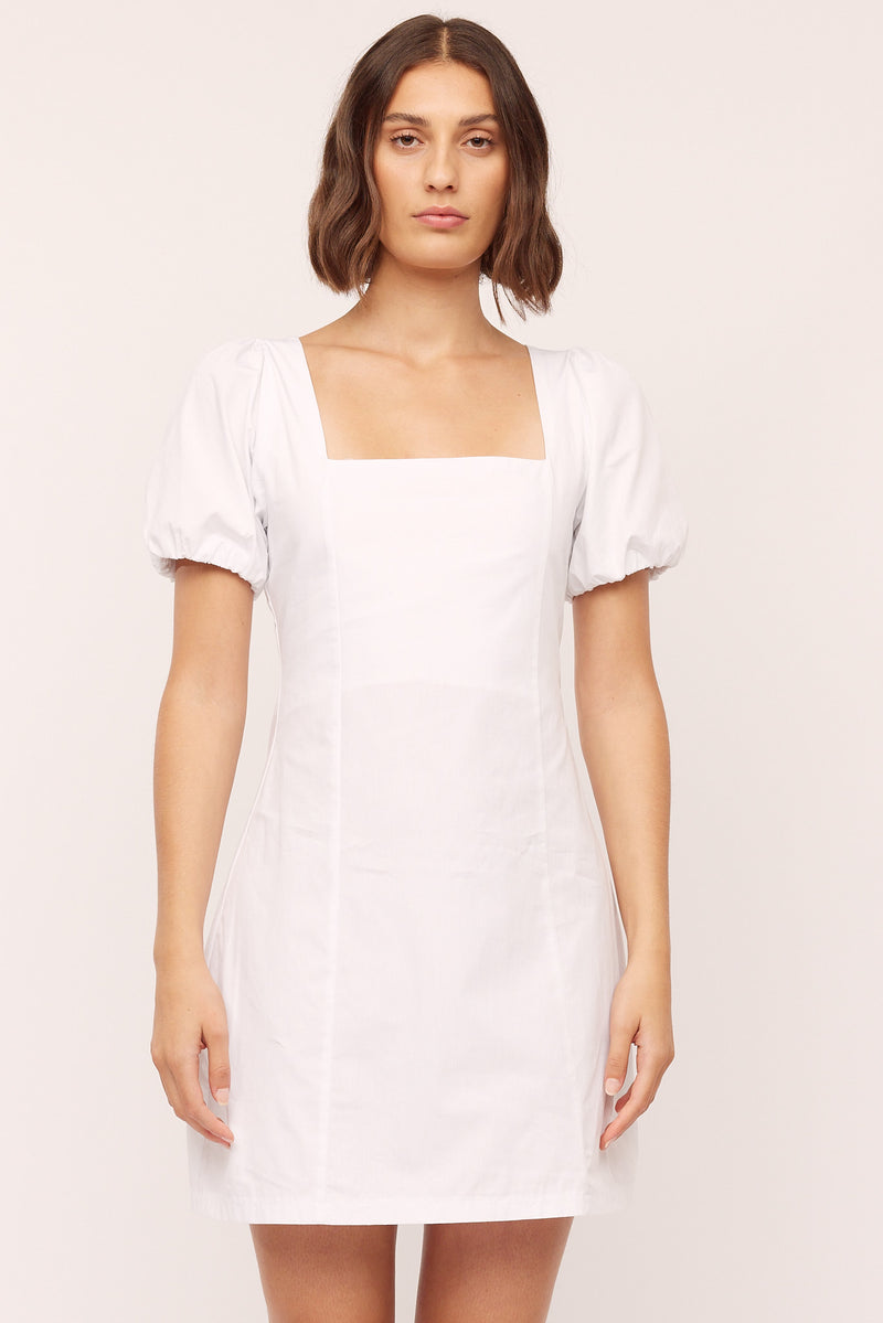 Peyton Puff Dress - White