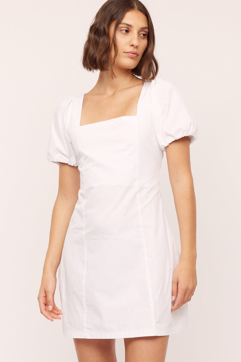 Peyton Puff Dress - White