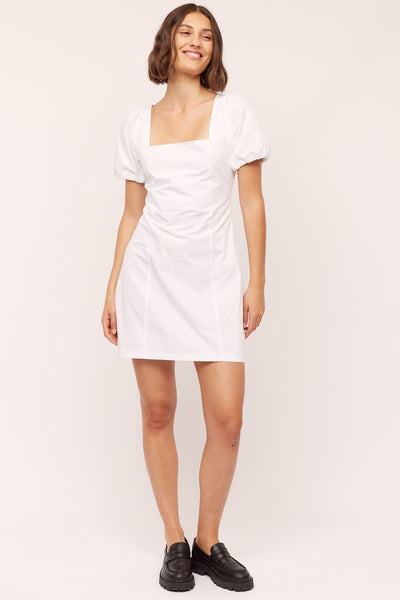 Peyton Puff Dress - White