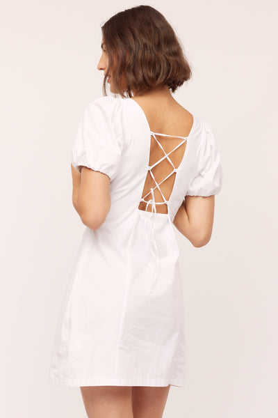 Peyton Puff Dress - White
