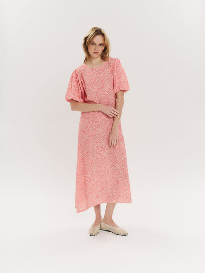Athilde Midi Dress - Washed Pink Petite Flower