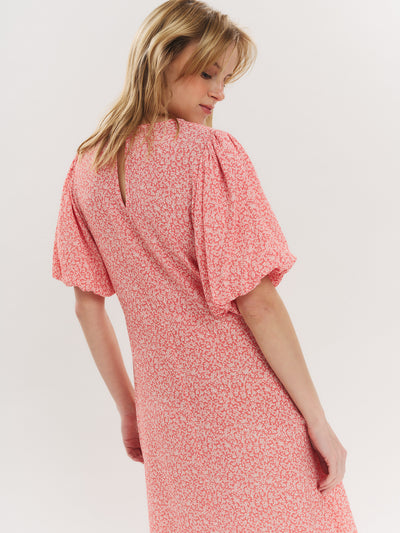 Athilde Midi Dress - Washed Pink Petite Flower
