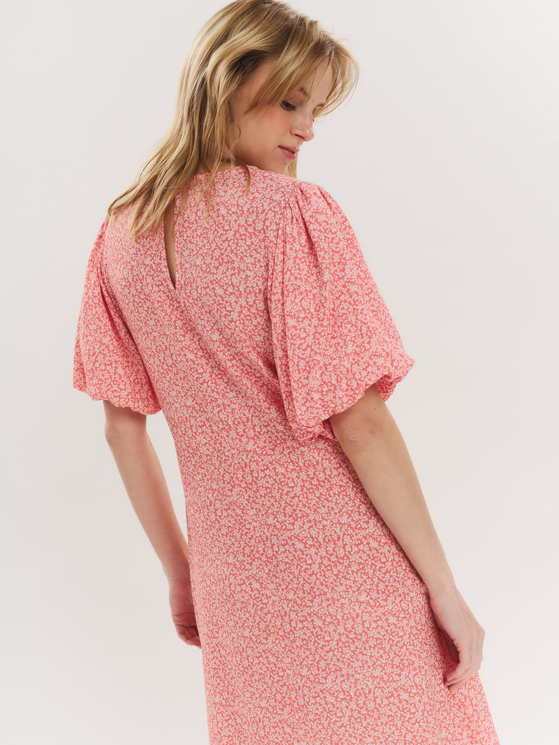 Athilde Midi Dress - Washed Pink Petite Flower
