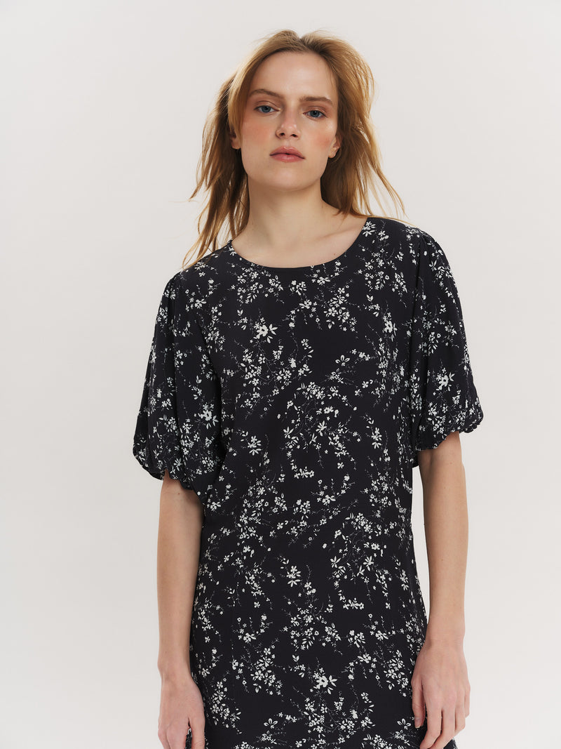 Athilde Midi Dress - DK Navy Flower