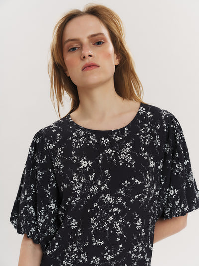 Athilde Midi Dress - DK Navy Flower
