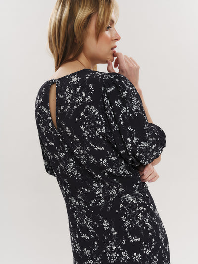 Athilde Midi Dress - DK Navy Flower