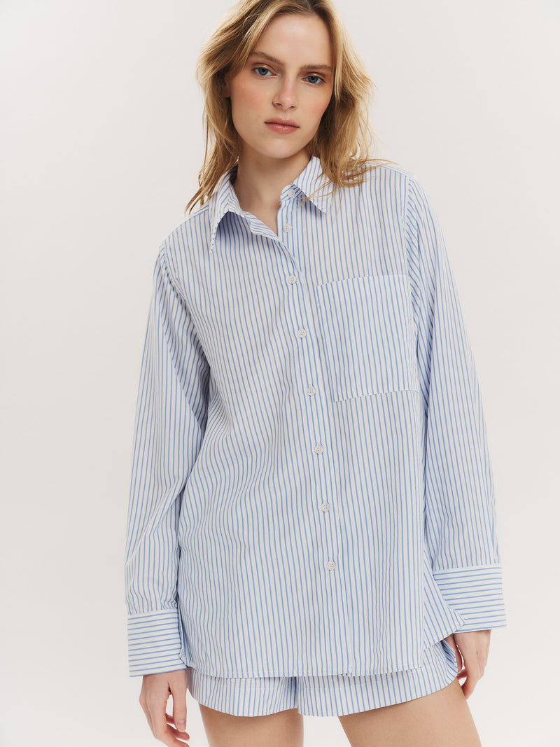 Sally Shirt - Blue Stripe