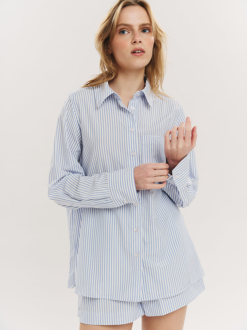 Sally Shirt - Blue Stripe