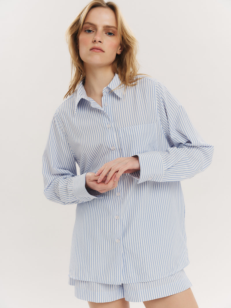 Sally Shirt - Blue Stripe