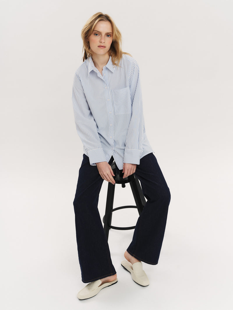 Sally Shirt - Blue Stripe