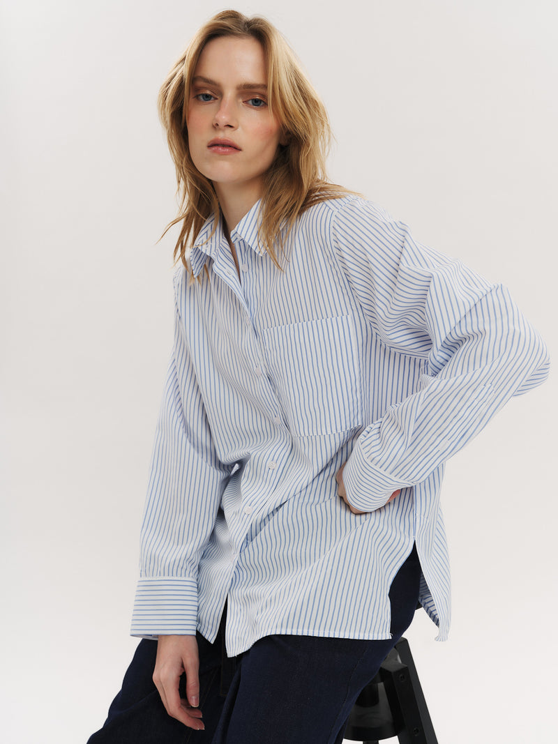Sally Shirt - Blue Stripe