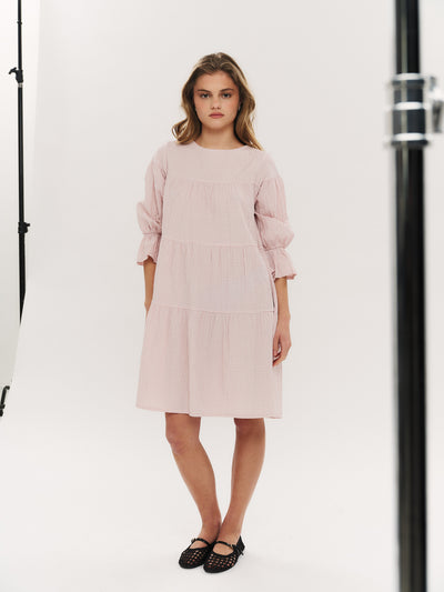 Indiana Dress - Washed Pink Checked