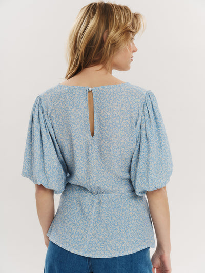 Athilde Blouse - Blue Petite Flower