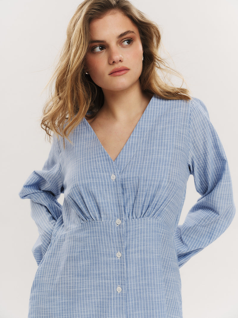 Mai Midi Dress - Riverside Stripe