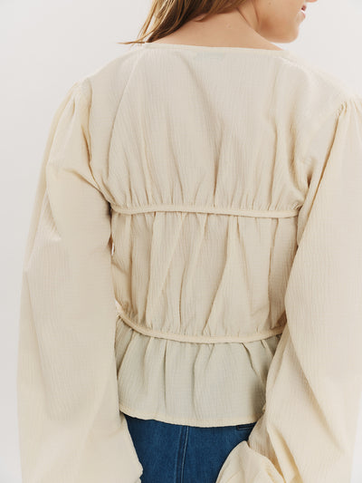 Indiana String Blouse - Creme