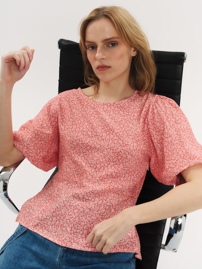 Athilde Blouse - Washed Pink Petite Flower