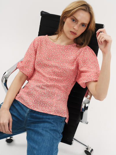 Athilde Blouse - Washed Pink Petite Flower