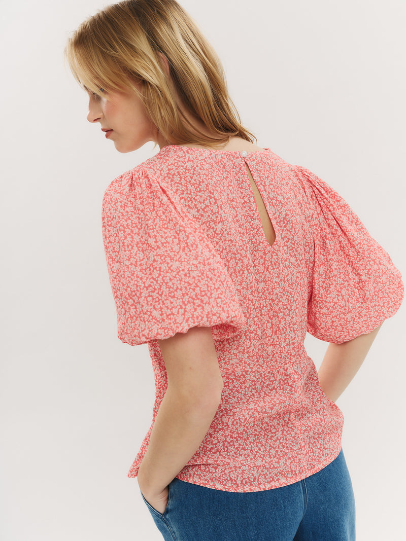 Athilde Blouse - Washed Pink Petite Flower