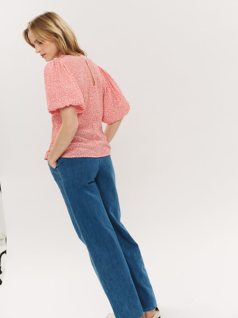 Athilde Blouse - Washed Pink Petite Flower