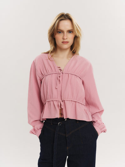 Indiana String Blouse - Washed Pink