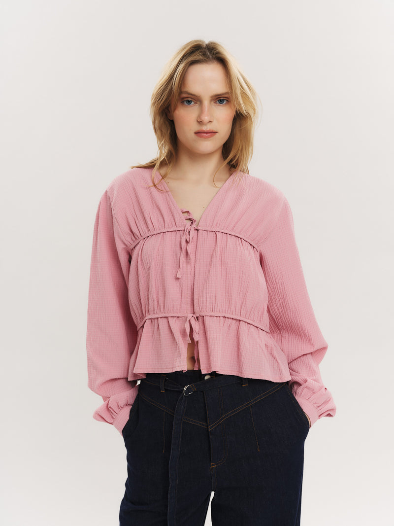 Indiana String Blouse - Washed Pink